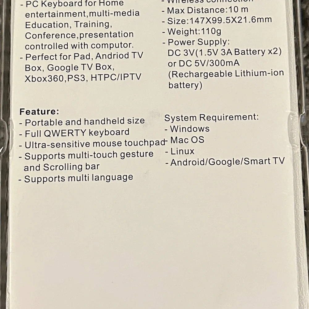 IPazzPort Mini Witeless Keyboard- New